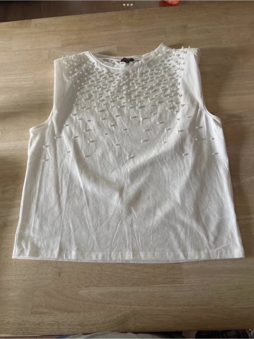 Marshalls White Pearl-Accent Sleeveless Tank Top